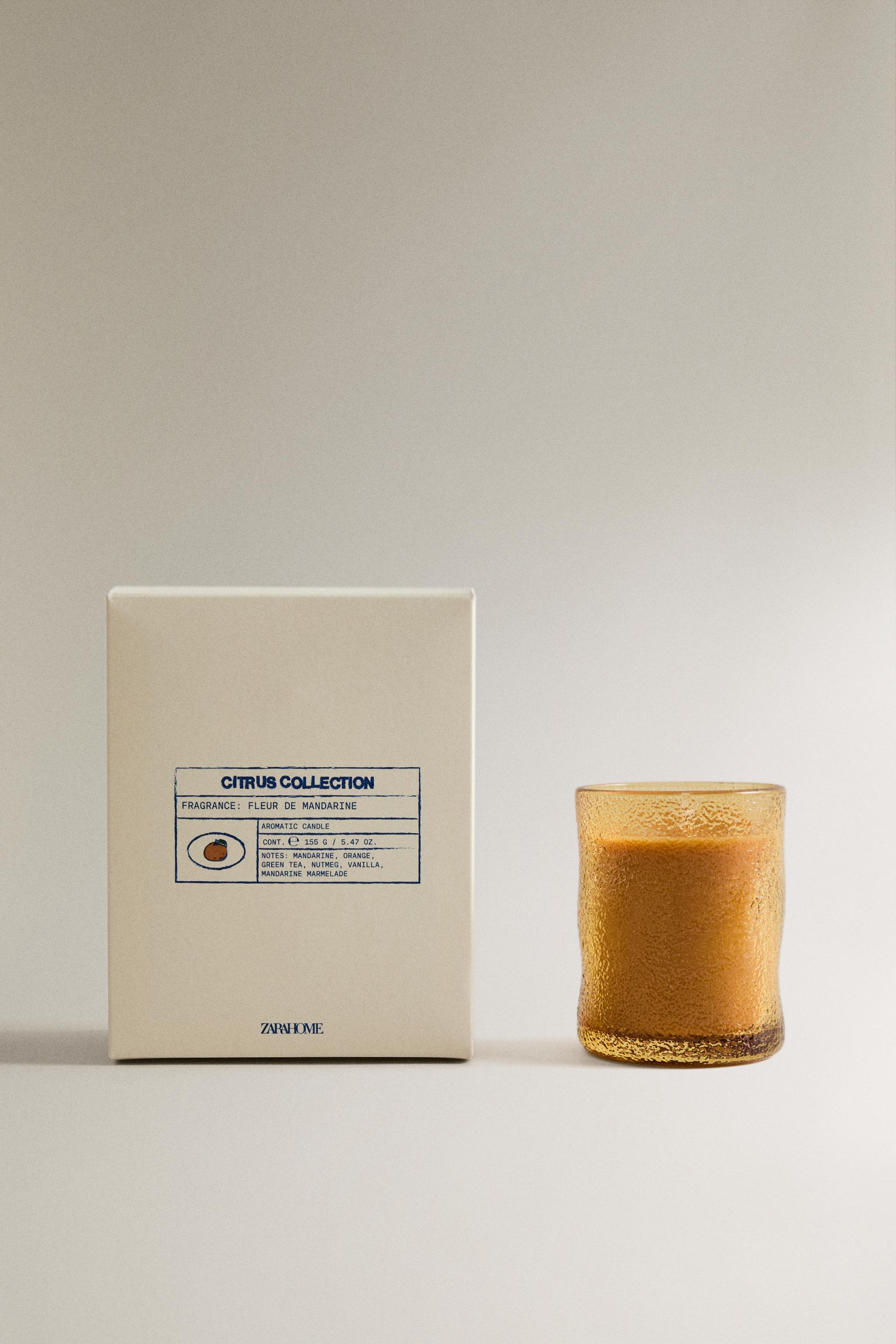 (155 G) BOUGIE PARFUMÉE FLEUR DE MANDARINE